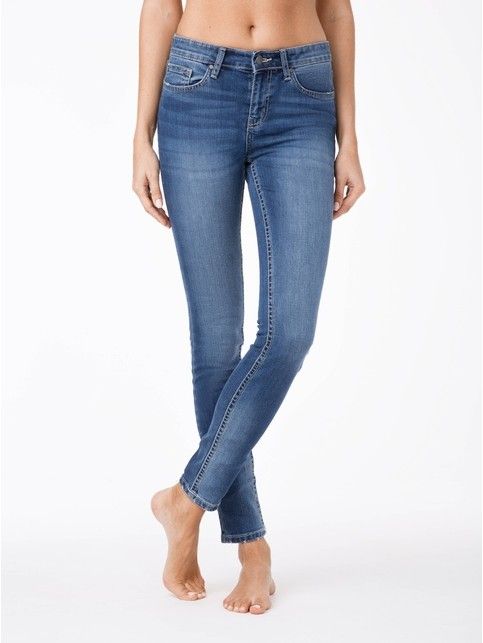 Jeansy klasyczne Skinny w średnim kroju 756/4909M