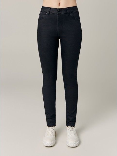 Черные джинсы skinny с матовым напылением CON-700