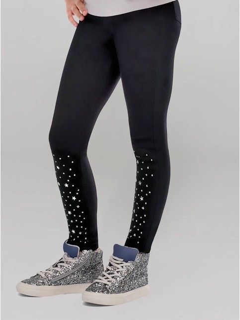 Modne jeggings z rozproszonymi kryształkami MINI SILVIA