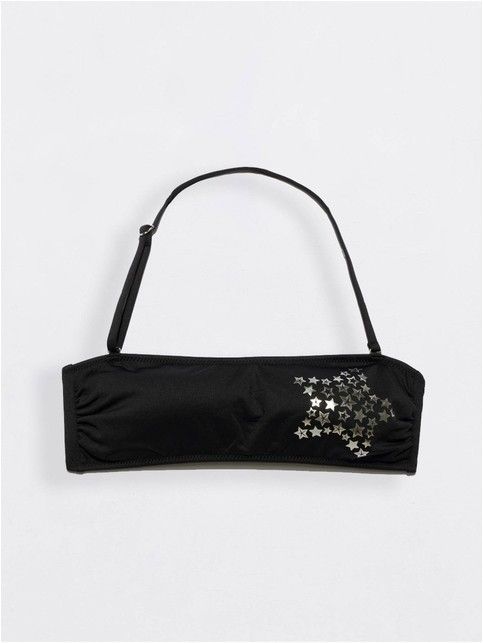 Gorset bandeau z metalowym nadrukiem SILVER STAR