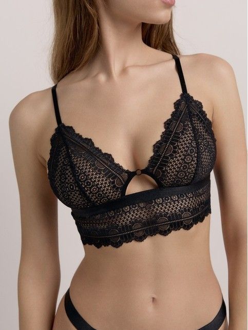 Bustier z teksturowanej koronki i bawełny JASMINE LBE 2513