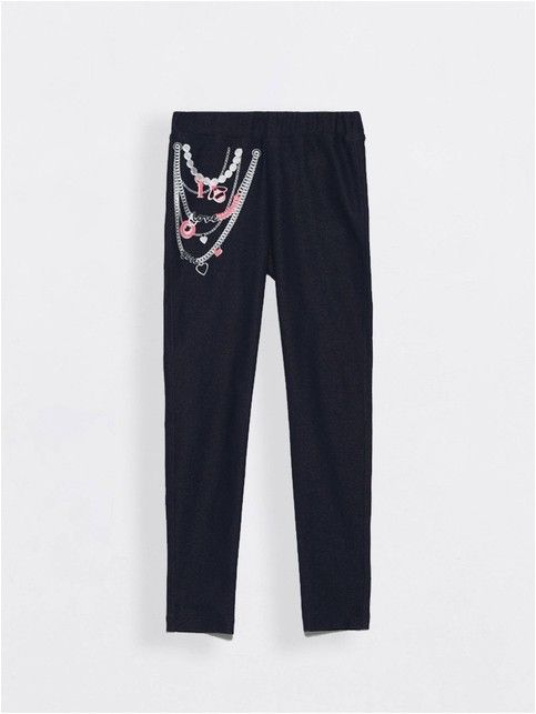 Jeggings z oryginalnym wzorem 