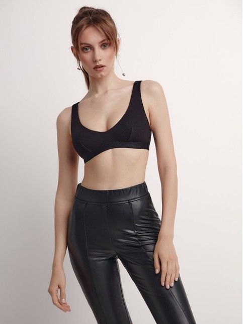 Prążkowany bustier z dekoltem w kształcie litery V TIE DYE RIB LBE 2208