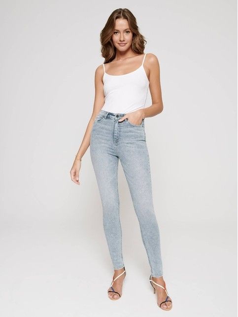 Modelowanie jeansy skinny z super wysokim wzrostem CON-216 Lycra®