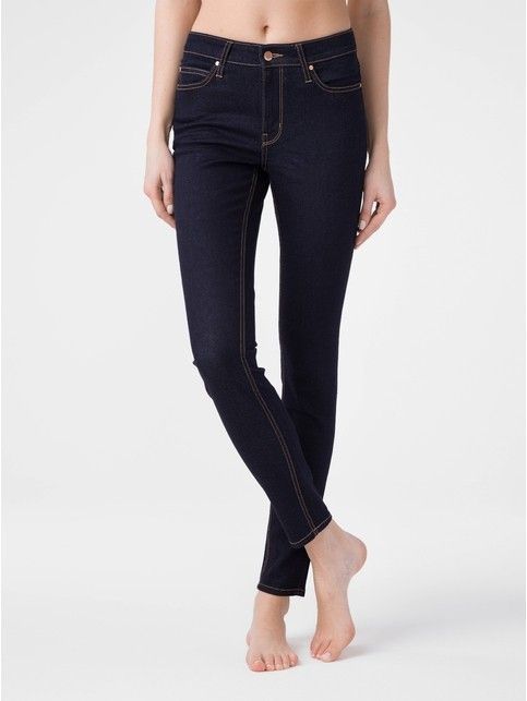 Ultraelastyczne eco-friendly jeansy skinny ze średnim krojem CON-183