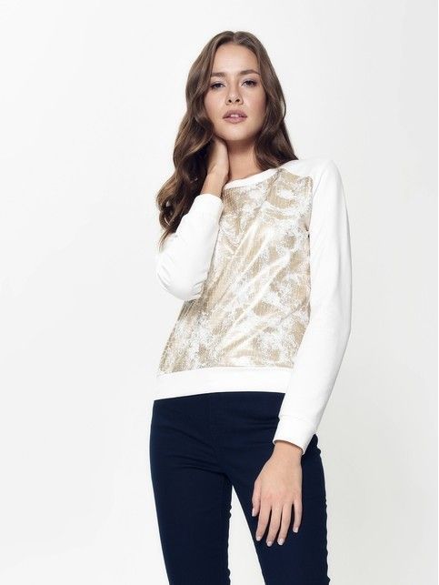 Niezwykle wygodna bluza z nadrukiem metalowym LD 900