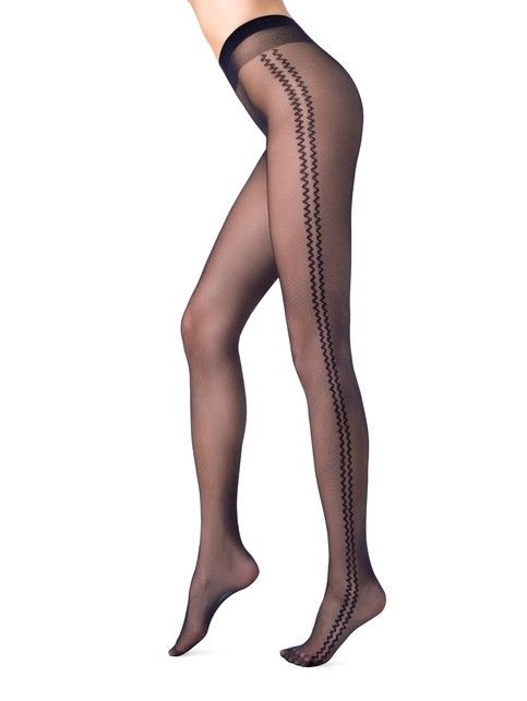 Rajstopy z lampasami BLISS Lycra®