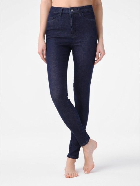 Modelujące eco-friendly jeansy skinny z super wysokim kroju CON-175 Lycra®