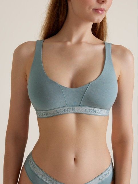 Bustier z mikromodalu z ozdobnymi liniami BODY TOUCH LBE 3192