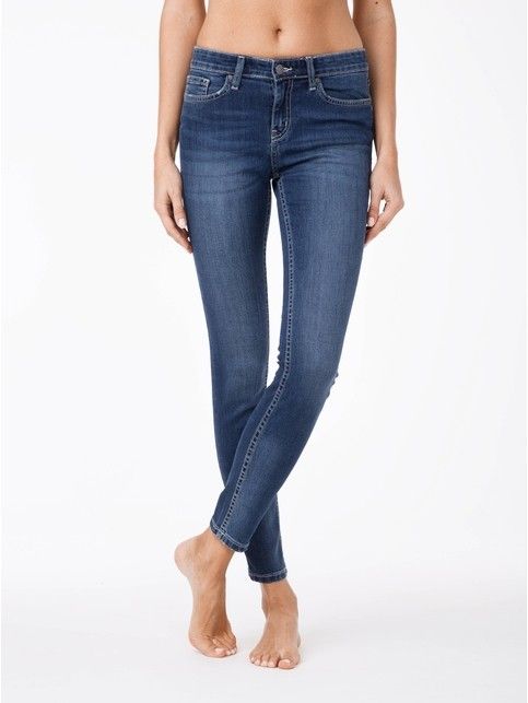 Jeansy klasyczne Skinny w średnim kroju 756/4909D