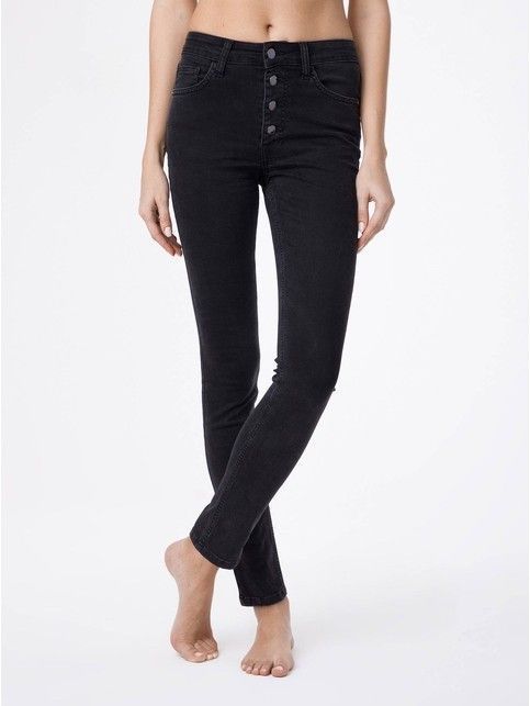 Eco-friendly jeansy modelujące z wysokim stanem CON-120