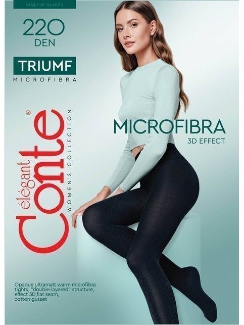 Grube rajstopy z mikrofibry TRIUMF 220 Lycra®