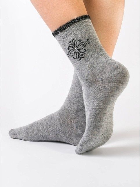 Skarpetki damskie COMFORT (kryształy, lureks)