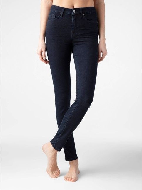 Modelujące jeansy skinny z wysokim stanem CON-270 Lycra®