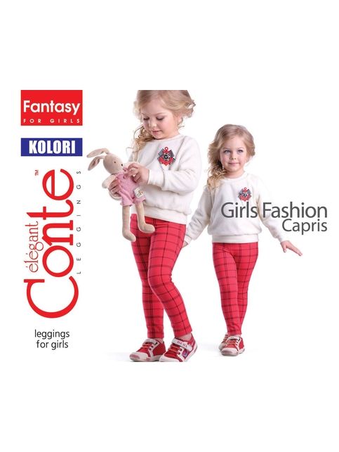 Legginsy dla dziewczynek w kratkę KOLORI