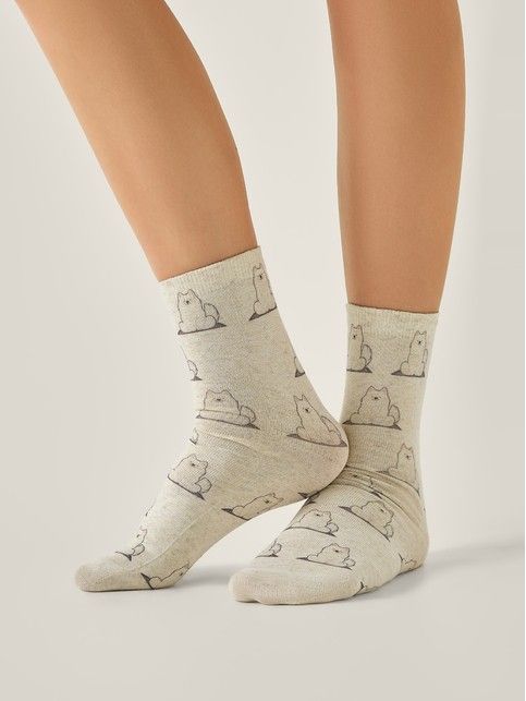 Skarpetki z lnem pochodzące z limitowanej kolekcji BEST FRIENDS 