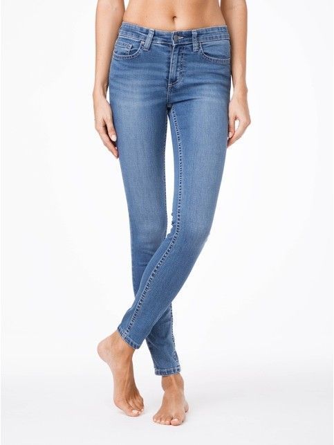 Jeansy modelujące Skinny w średnim kroju 4640/4915L